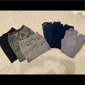 Sold! 6 Item Bundle, 3 Skirts, 3 Pants, Used